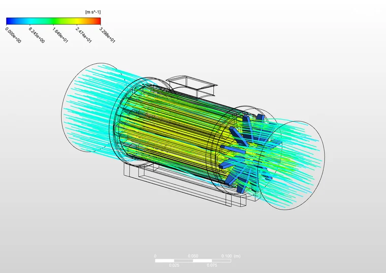 CFD Airflow Analysis of a Fan Heater Using Ansys CFX